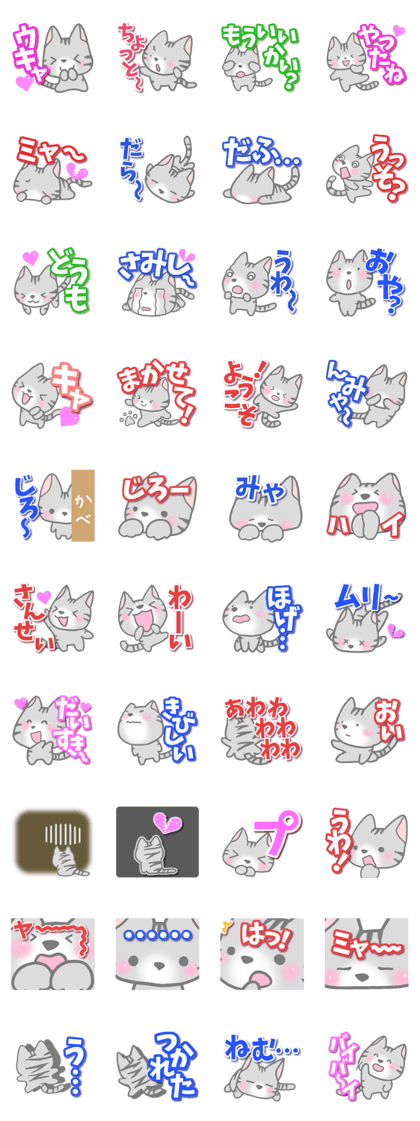 American Shorthair2. Sticker of cat.