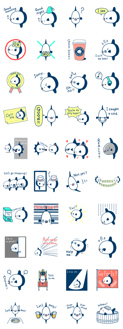 Simple and cute Mola mola English ver.