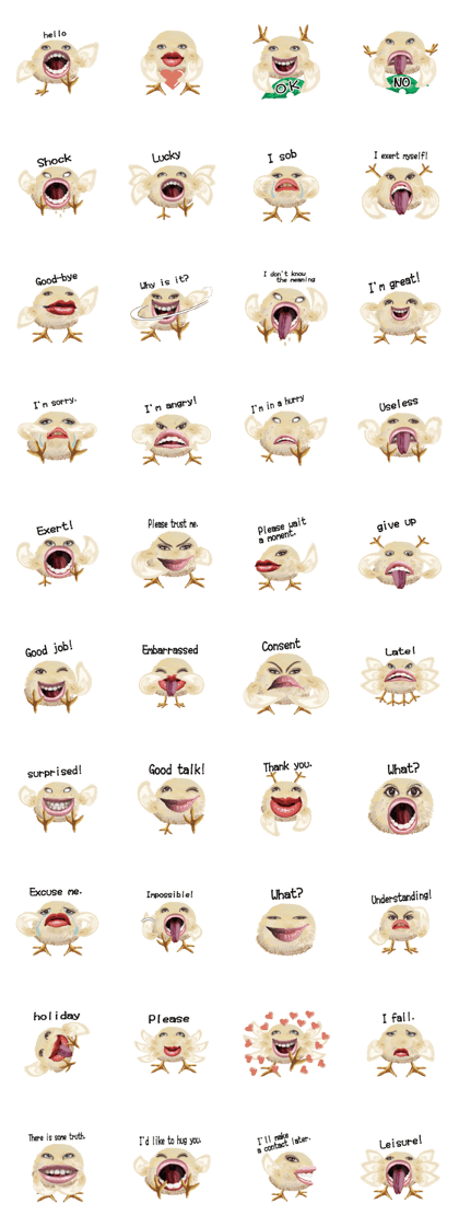 Chick of the big mouth English version