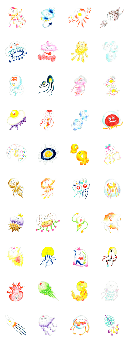 The jellyfish Allstars sticker