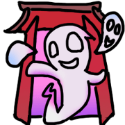 White floating ghost