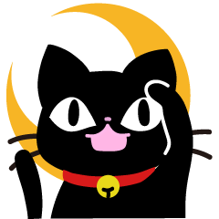 Whimsical Black Cat