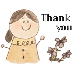 Hana LINE Illustration Sticker 1