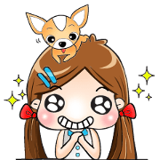 Sulky girl with dog
