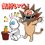 Rabbit and  Lion of turtle company