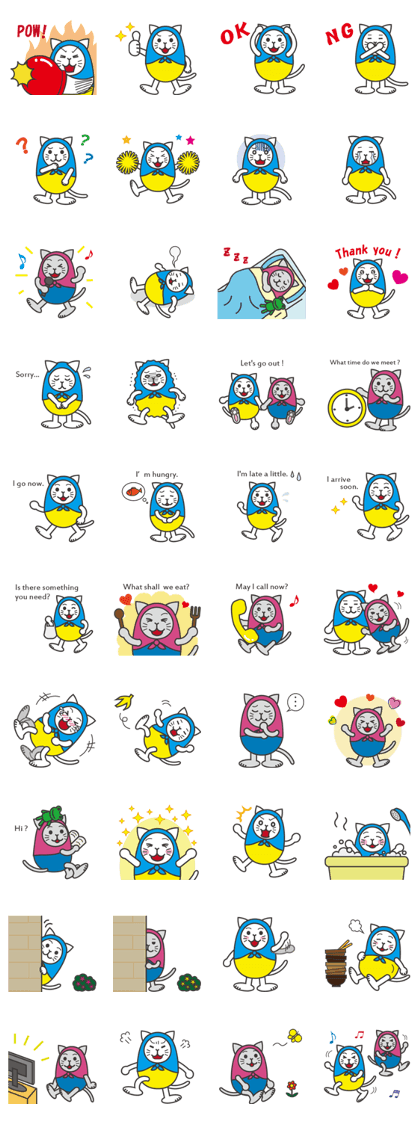 Cat in Matryoshka doll's dress  E ver.