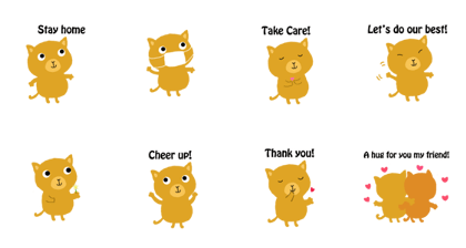 Line クリエイターズスタンプ ステイホーム 子猫ステファニー 英語