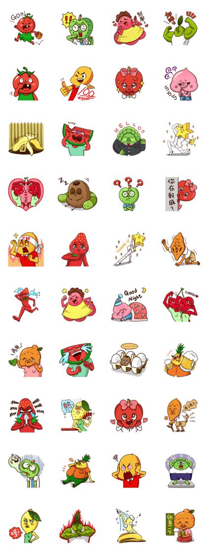 Fruits Happy Family