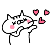 Unrestrained cat sticker