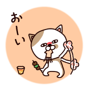 Round cat stickers