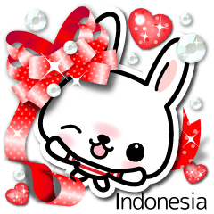 kelinci 3D stiker ( Indonesia )