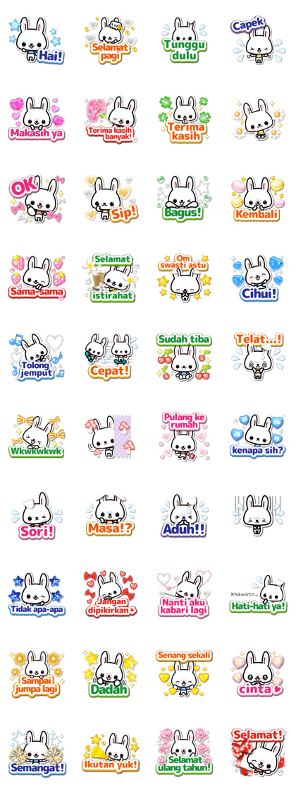 Bunny 3D Sticker ( Indonesian )