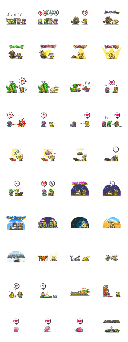 Pixel Art Sticker(RPG-style)no sub ver.