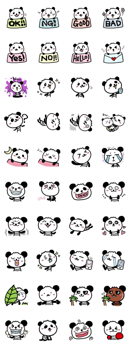 Little cute panda sticker
