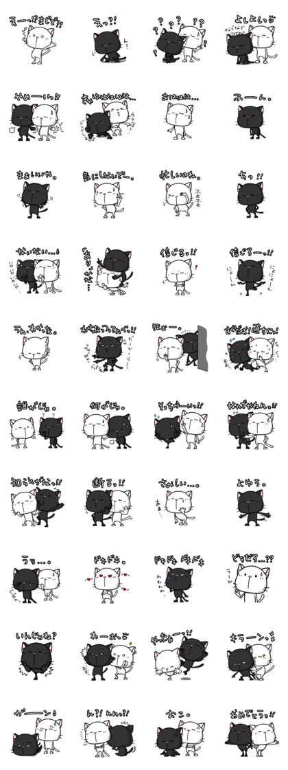 White cat and black cat 2