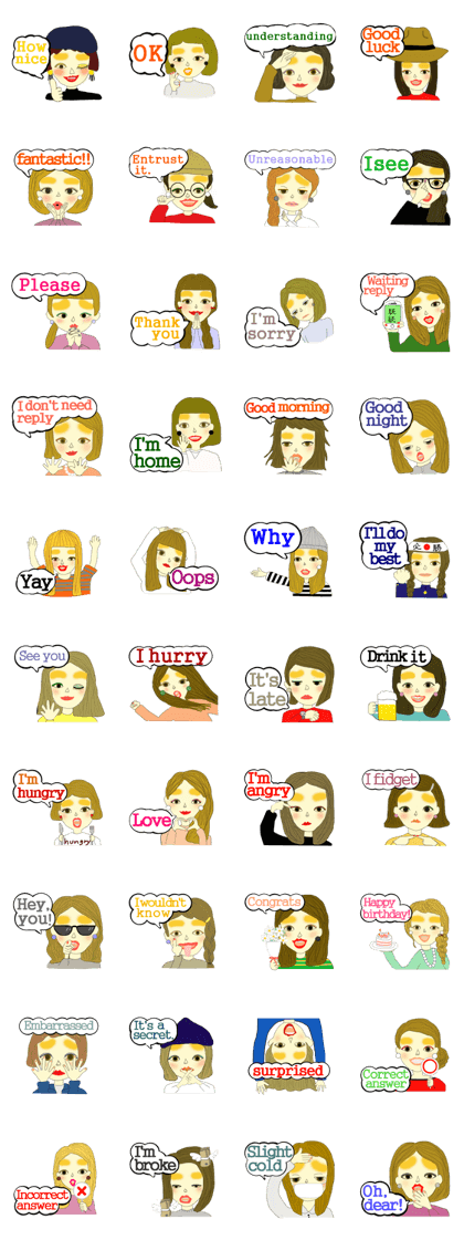Kawaii girls Mayuko and friends