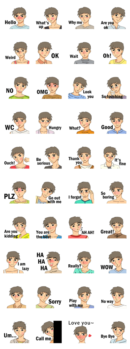 A shy boy(English)
