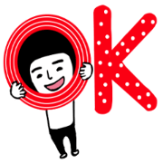 Sticker of the man of the surreal bobcut