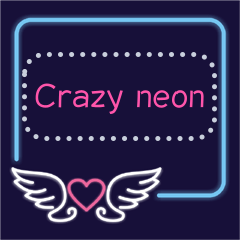 Crazy Neon-Message Stickers-English