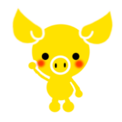 Gold pig of the happiness