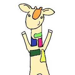 Atelier child giraffe sticker
