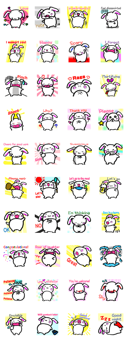 A little thick white rabbit[English]