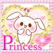 Moonlit night Child rabbit.Princess gold