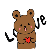 How nice.Sticker of bear