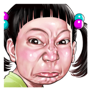Angry face of children