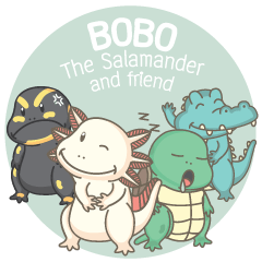 BOBO The salamander and friend