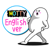 MOTTY's Sticker in English