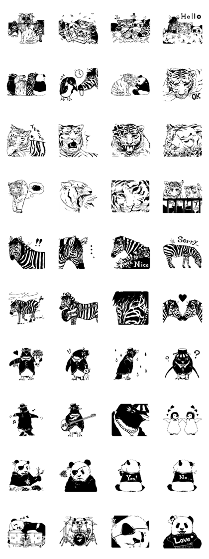 Monochrome animal band