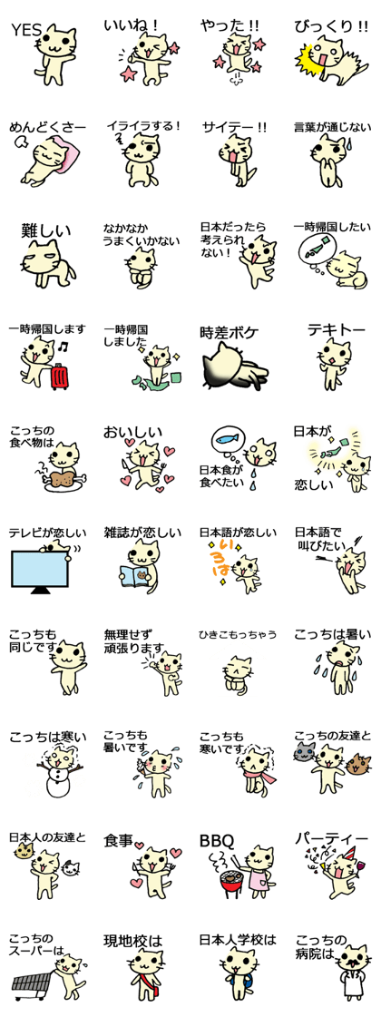 Japanese cat living abroad