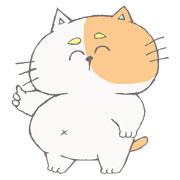 "Mayuneko" daily sticker