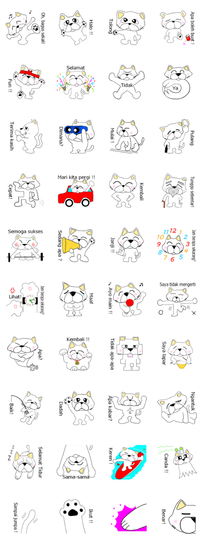 Cute cat Nyan-ta ful Indonesia version