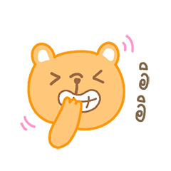 meen bear wears an orange colour