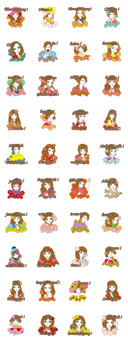 1960s of Japanese girl cartoon style 7