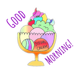 ICE SHEL CREAM_colorful stamp1 Ice Cream