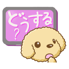 Dog's Sticker. Sticker of the Toy Poodle