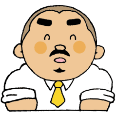 筋肉質の小太りどじょう髭リーマン Line スタンプ Line Store 筋肉質の小太りどじょう髭リーマン Line スタンプ Line Store