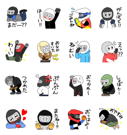 Line クリエイターズスタンプ バイクが大好きなライダーたち