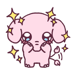 Pink tiny elephant