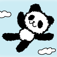 Sticker of Cute and Happy Pandas 2