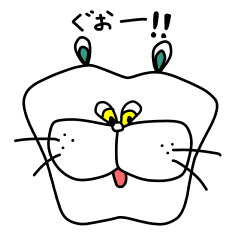 Cat's face sticker