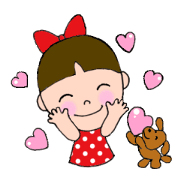 Ribon_chan with beloved dog