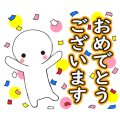 Congratulations and greeting stickers
