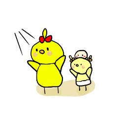 Piyokochan&Hanachan of the chick