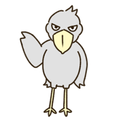 Daily life's sticker of shoebill