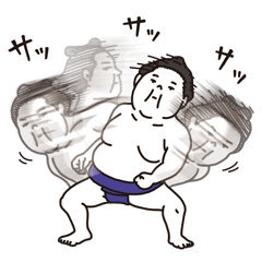 Very agile sumo wrestler