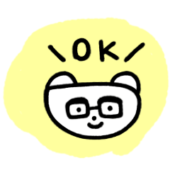 Bear wearing glasses sticker